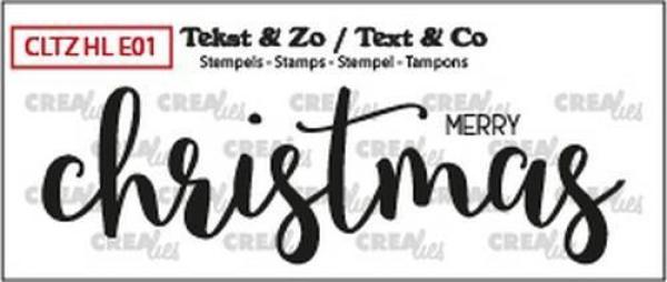 CREAlies Clear Stamp Merry Christmas Solid #E01