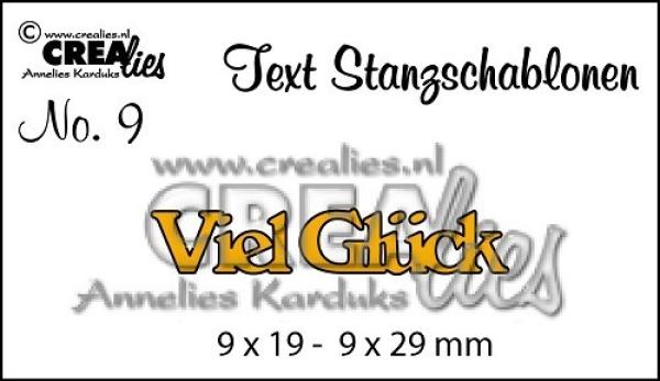 CREAlies Text Stanzschlablone No.09 Viel Glück