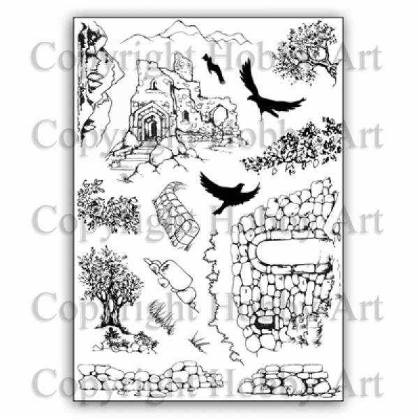 Hobby Art Clear Stamps Heritage Walk CS242D