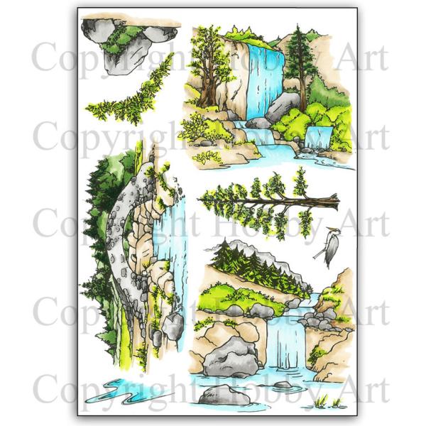 Hobby Art Clear Stamps Waterfalls