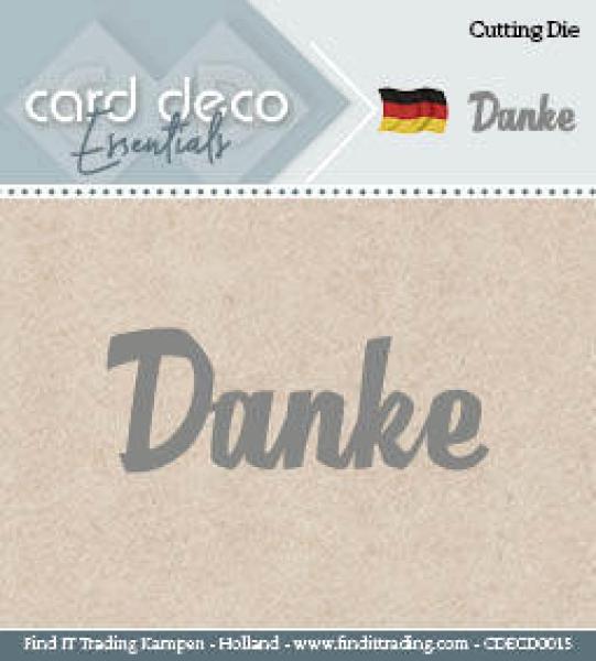 Card Deco Stanzschablone Danke #0015