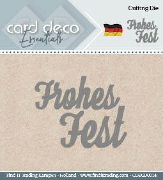 Card Deco Stanzschablone Frohes Fest #0014