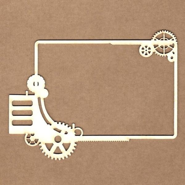 Chipboard Frame with Gears #2076