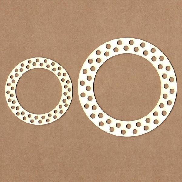 Chipboard Round Frame with Holes #2213