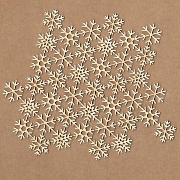 Chipboard Snowflakes Background #2271