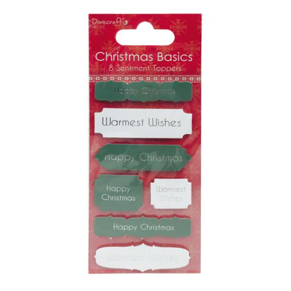 Christmas Basics Toppers Happy Christmas #DCTOP008