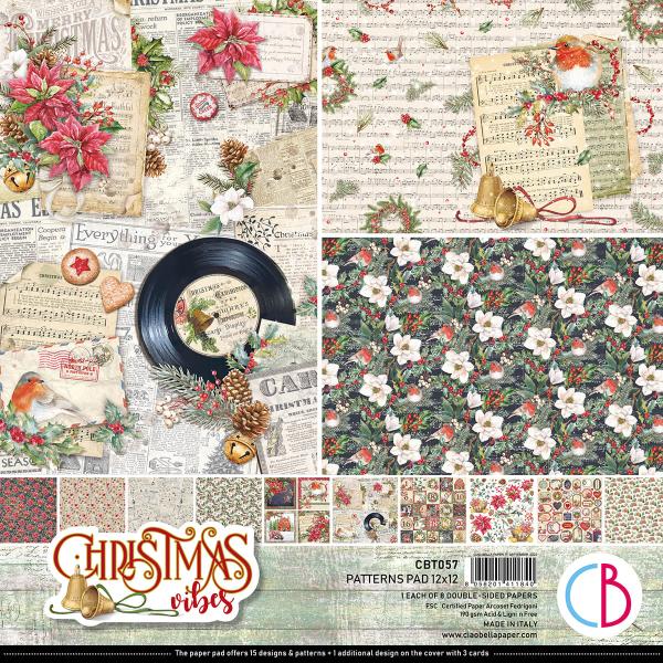 Ciao Bella 12x12 Patterns Pad Christmas Vibes CBPT057