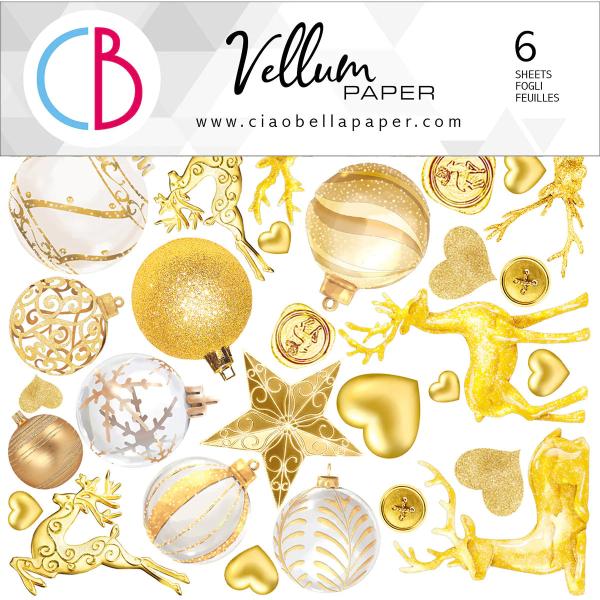 Ciao Bella 6x6 Vellum Paper Sparkling Christmas #008