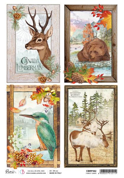 Ciao Bella A4 Rice Paper Forest Cards #CBRP362