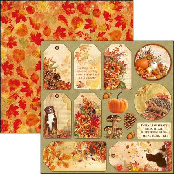Ciao Bella Paper Sheet Autumn Tags #CBSS080