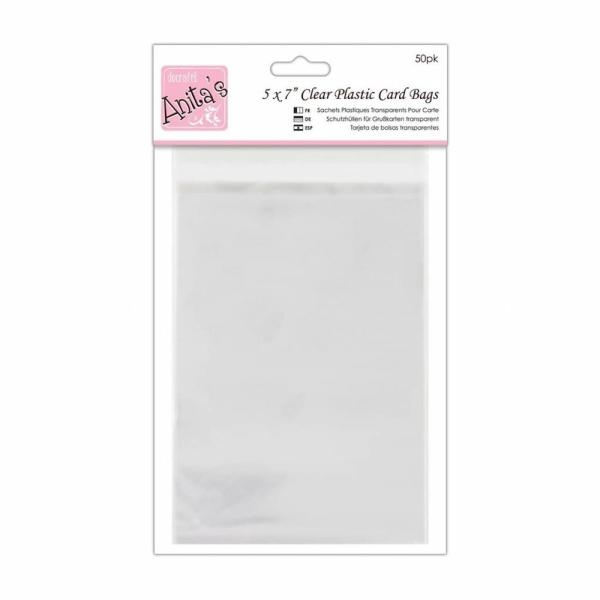 Anita's Clear Plastic Card Bags 5x7 Inch (50pk)