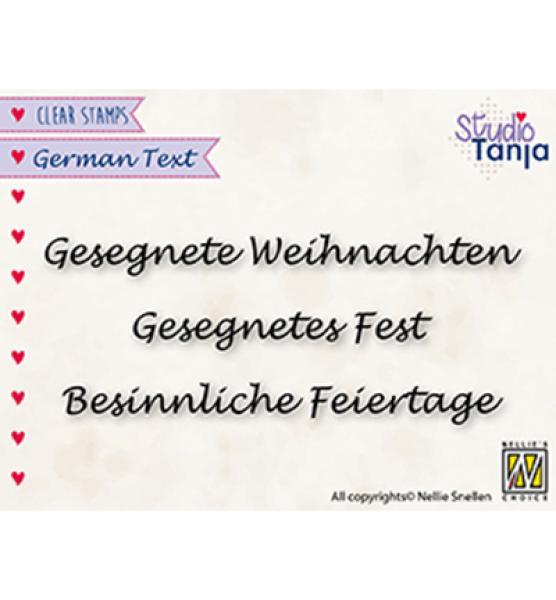 Clear Stamps German Text Gesegnete Weihnachten GTCS004
