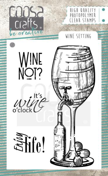 Coosa Crafts Clearstamps Wine Setting  #063