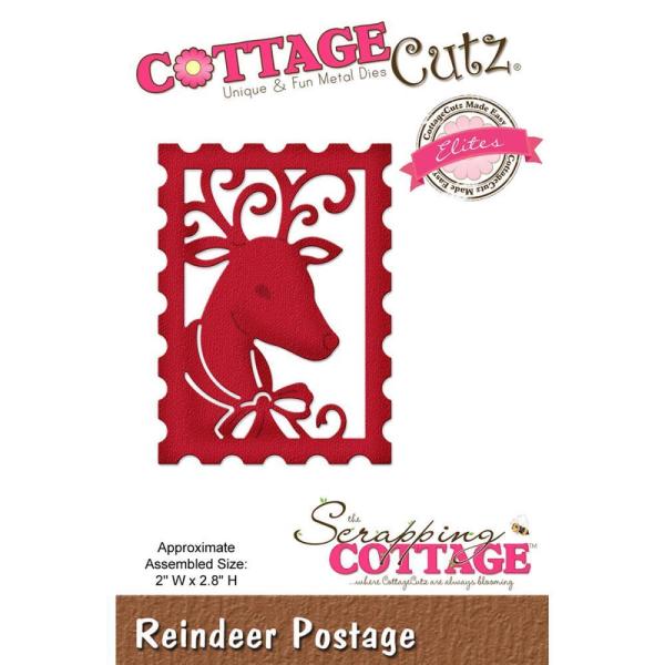 CottageCutz Die Reindeer Postage