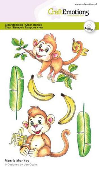 CraftEmotions Clear Stamp Morris Monkey #2713