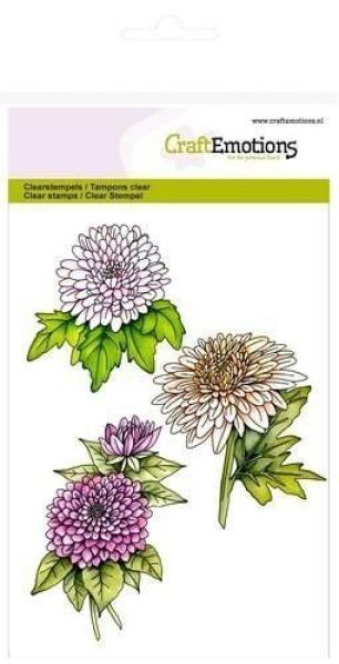 CraftEmotions Clearstamps Chrysanthemen Zweig #1071