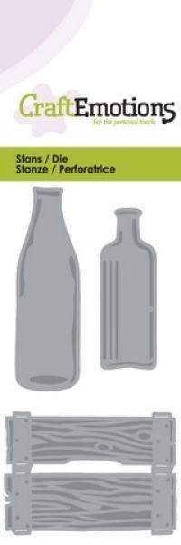 CraftEmotions Stanze Flaschen und Kiste #0146