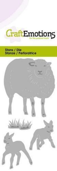 CraftEmotions Stanze Schafe mit Lämmern #0210