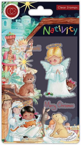 Craft Consortium Clear Stamp Nativity Angels #50