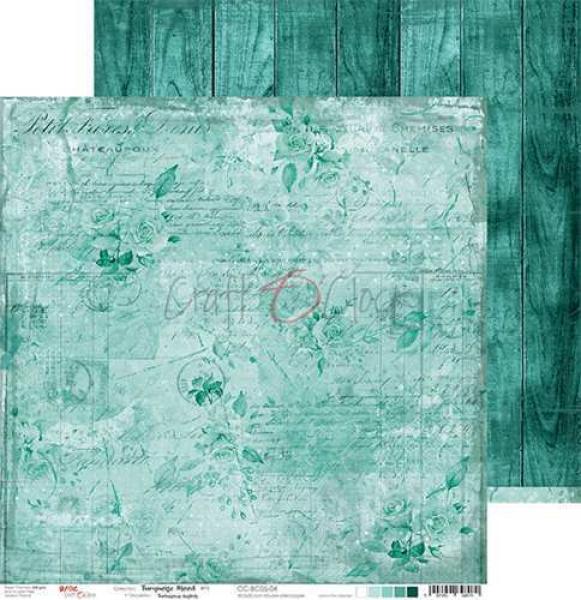 Craft O Clock 12x12 Paper Pad Turquoise Mood #05