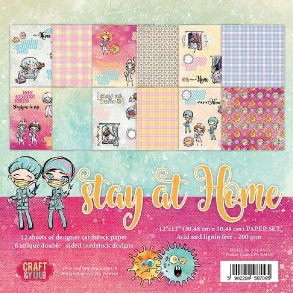 Craft& You 12x12 Inch Paper Pad Stay at Home
