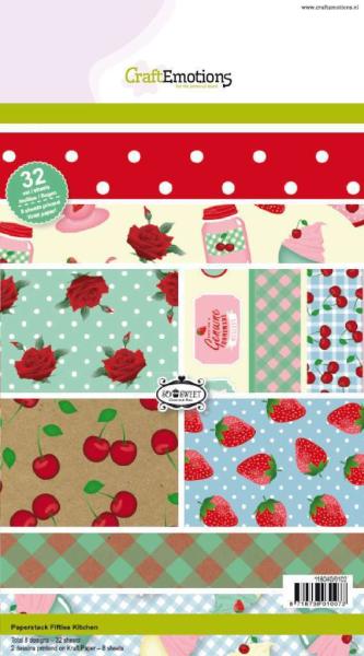 Craftemotions A5 Paper Pad Fifties Kitchen #0102