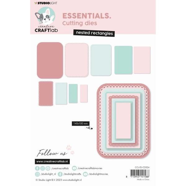 Craftlab Essentials Cutting Dies Nested Rectangles #524