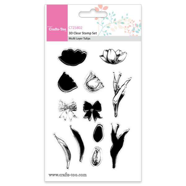 Crafts Too 3D Clearstamp Set Tulips #CT25802