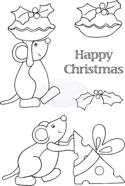 Crafty Impressions Stamp A6 Mousey Christmas