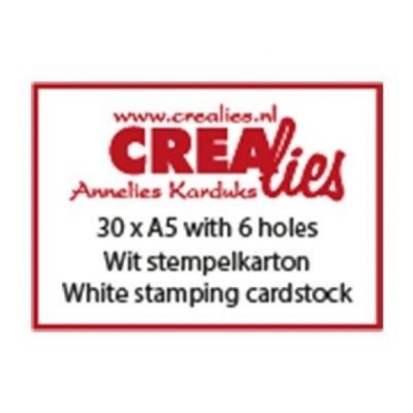 Crealies A5 Stamping Cradstock Weiss #206