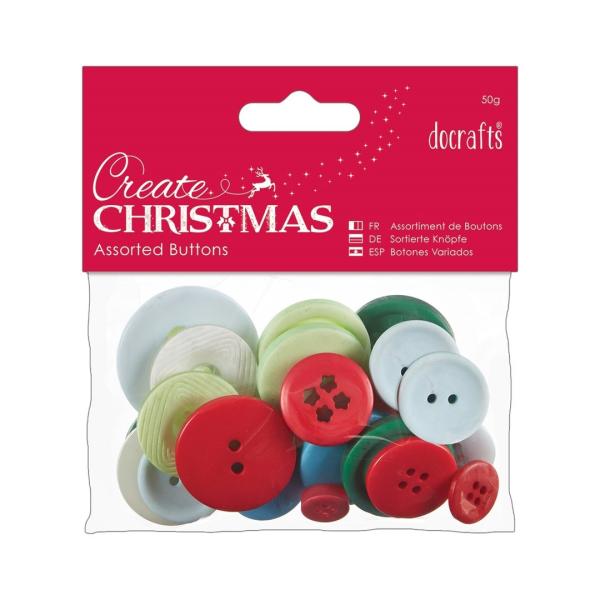 SALE  Assorted Buttons Traditional Christmas PMA354395
