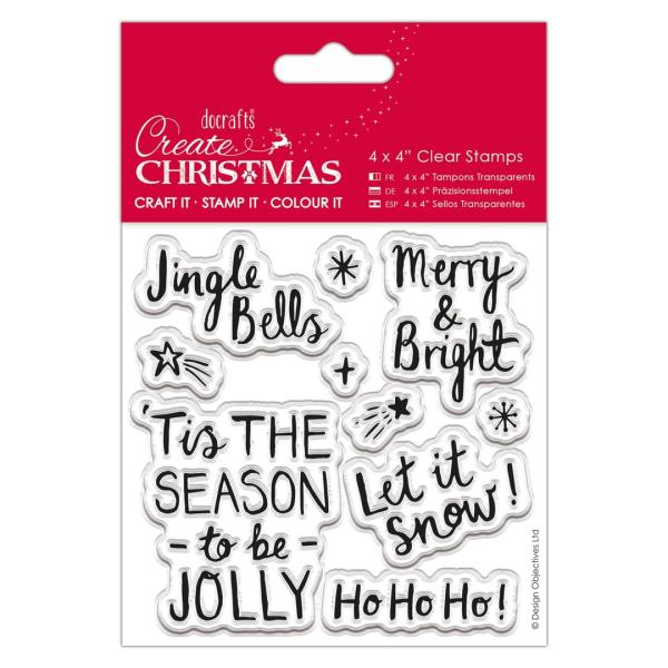 Create Christmas Clear Stamp Contemporary Sentiments #PMA907254