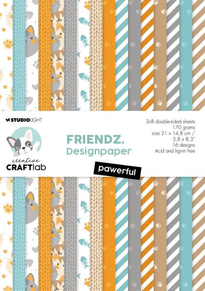 Creative CraftLab Friendz Design Paper A5 Pawerful #119