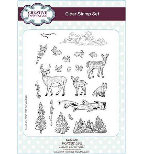 Creative Expressions Clear Stamps Set Forest Life #CEC838