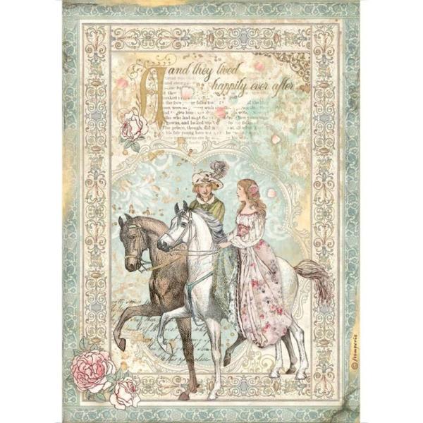 Stamperia A4 Rice Paper Prince on horse #4575