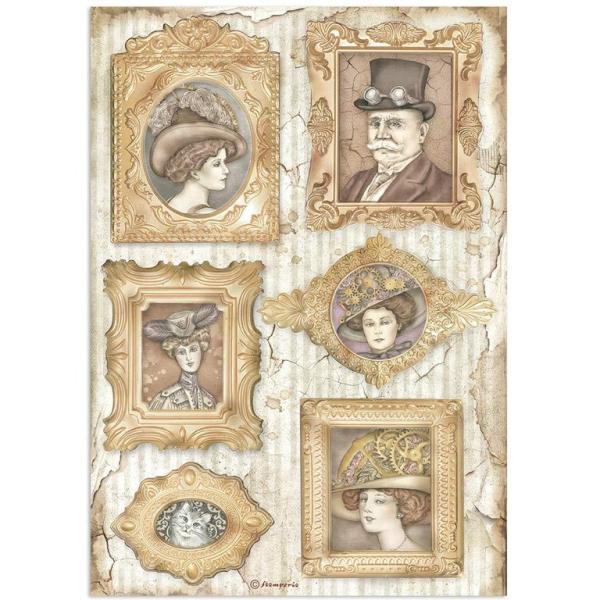 Stamperia A4 Rice Paper Lady Vagabond Lifestyle Frames #4644
