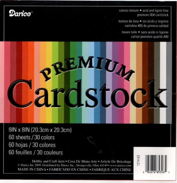 Darice 8x8 Premium Cardstock #1214-63