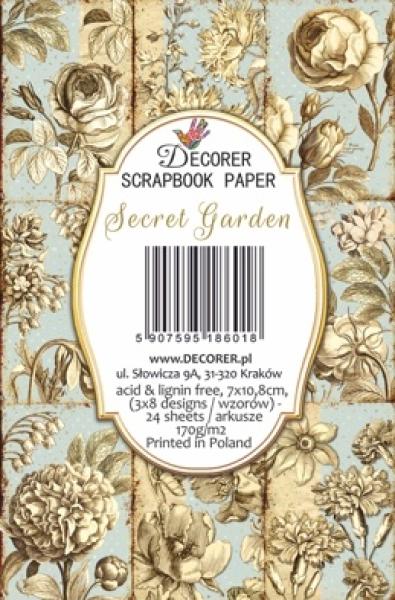 #105 Decorer Mini Scrapbook Paper Set Secret Garden