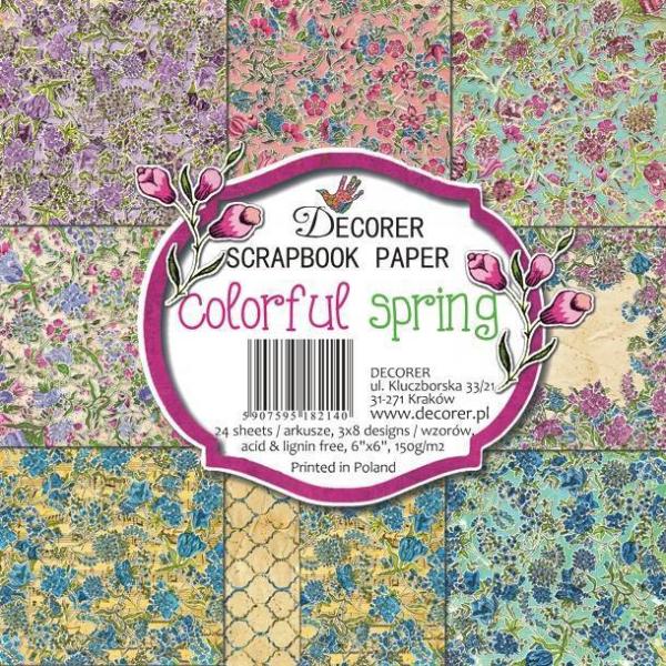 Decorer 6x6 Paper Pad Colorful Spring