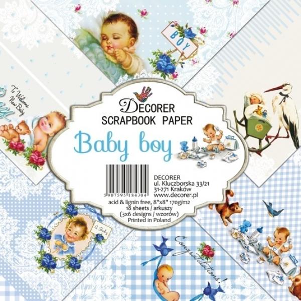 Decorer 8x8 Paper Pad Baby Boy