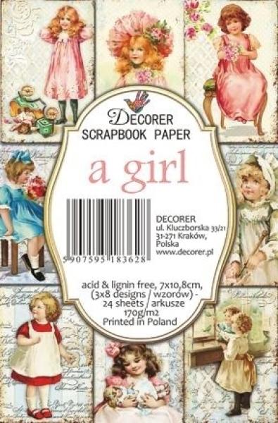 #67 Decorer Mini Scrapbook Paper Set A Girl