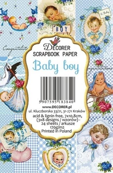 Decorer Mini Scrapbook Paper Set Baby Boy