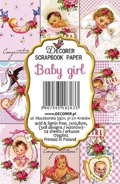 Decorer Mini Scrapbook Paper Set Baby Girl