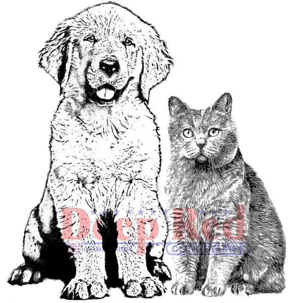 Deep Red Cling Stamp Furry Friends #4X505697