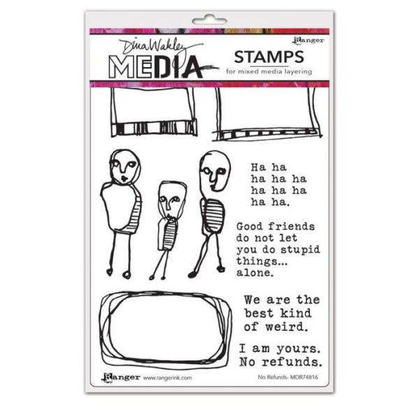 Dina Wakley Media Cling Stamps No Refunds