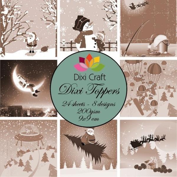 Dixi Craft Toppers Christmas Sepia #ET0214