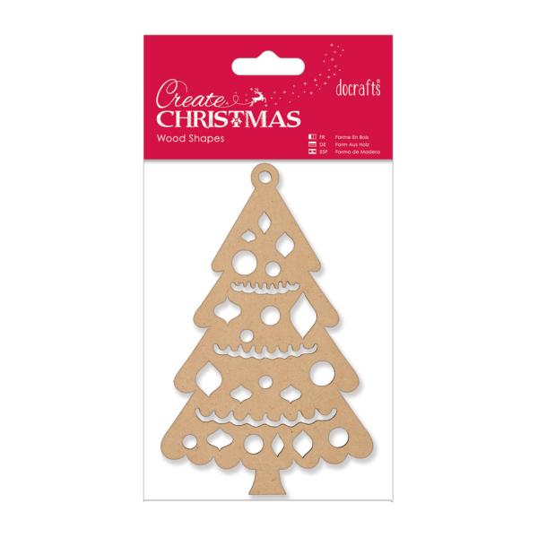 Docrafts Create Christmas Wooden Shapes Christmas Tree PMA174909