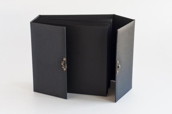 Eco-Scrapbooking Canvas Album w. Claps 200x200 Black