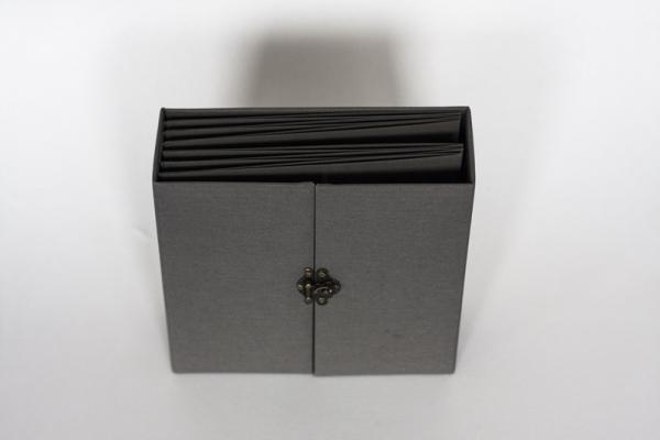 Eco-Scrapbooking Canvas Album w. Claps 200x200 Gray