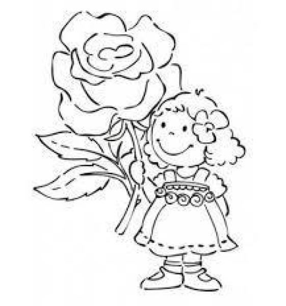 SALE Eline´s Flowergirlz Clear Stamp Rose #ECO123